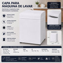 Capa Para Máquina de Lavar Forrada Abertura Superior G - Branca
