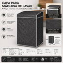 Capa Para Máquina de Lavar Forrada P - Cinza