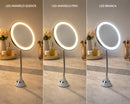 Espelho de Mesa Redondo Para Maquiagem LED com USB - Branca