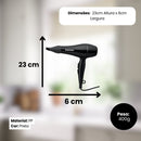 Secador de Cabelo Profissional 1800W 127V - Preta